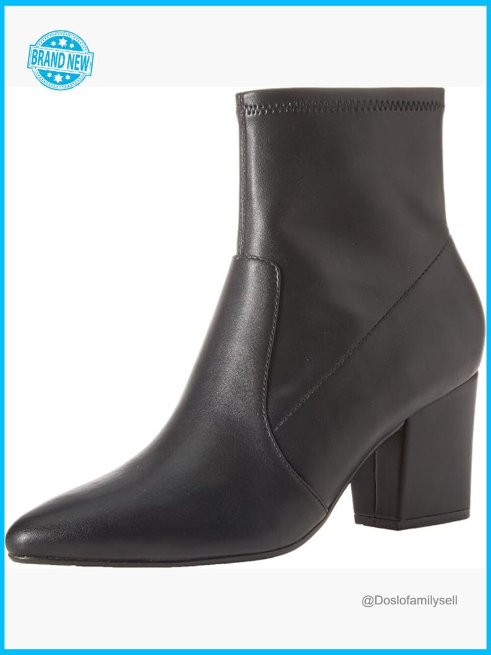 Fitted Stretch Ankle Boots with Block Heel - Classic Versatile Style